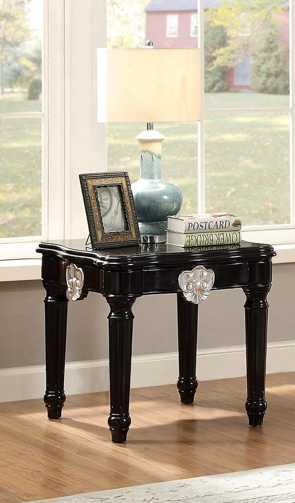 アクメACME Furniture TABLE / BLACK Amazon.com: ACME Furniture Square Wood End Table : Home & Kitchen
